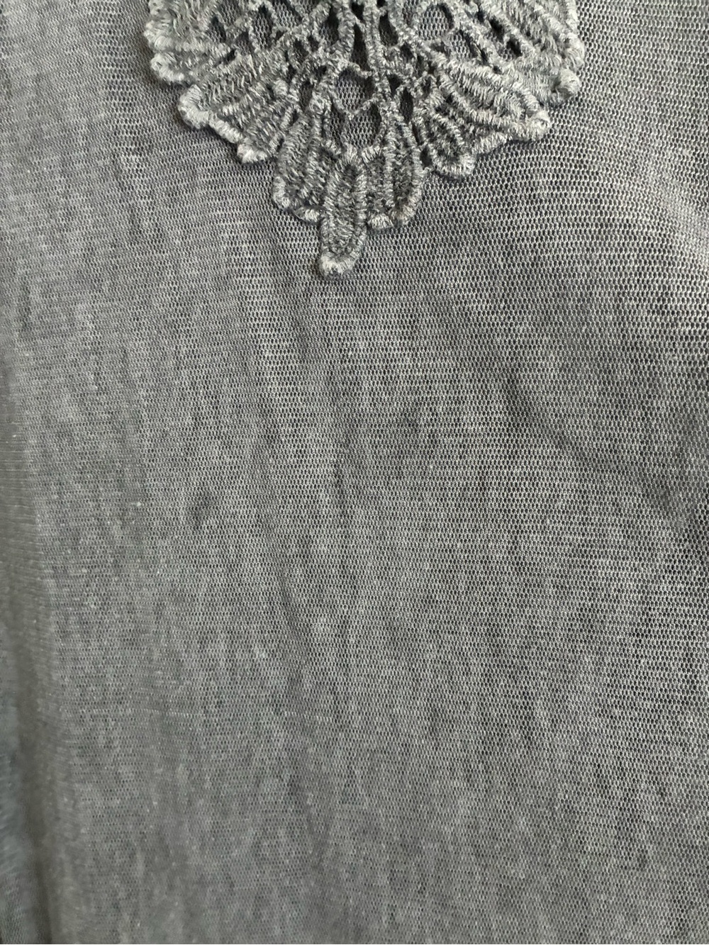 Simply Couture Gray Crochet-Trim Tunic - Picture 3 of 4